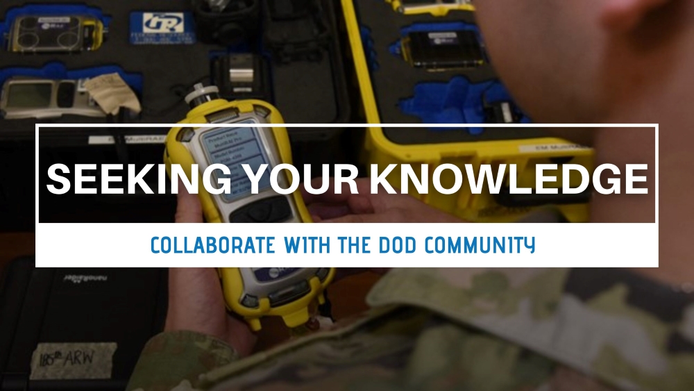 A U.S. Air National Guard Airman powers up a MultiRAE portable gas detector