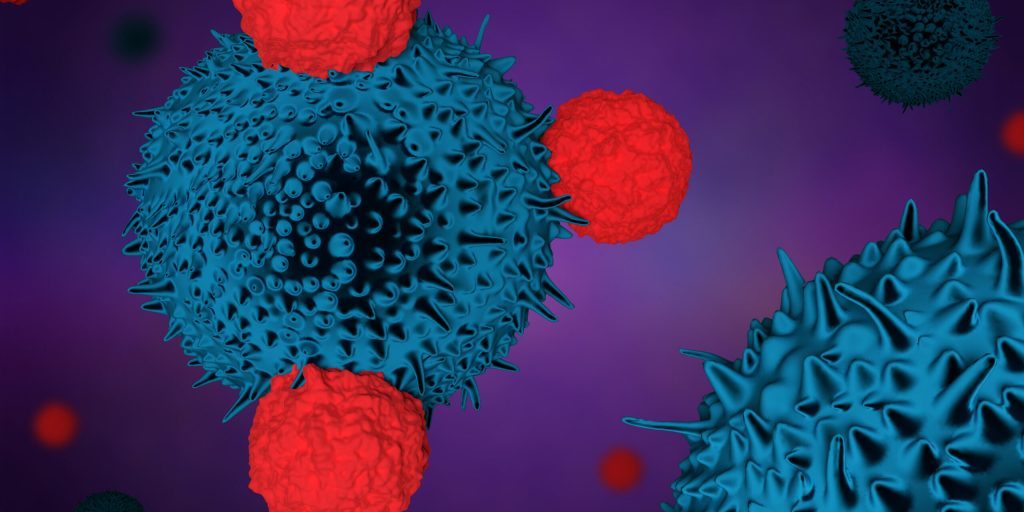 T cells attacking cancer cells https://www.nih.gov/news-events/nih-research-matters/predicting-response-immunotherapy